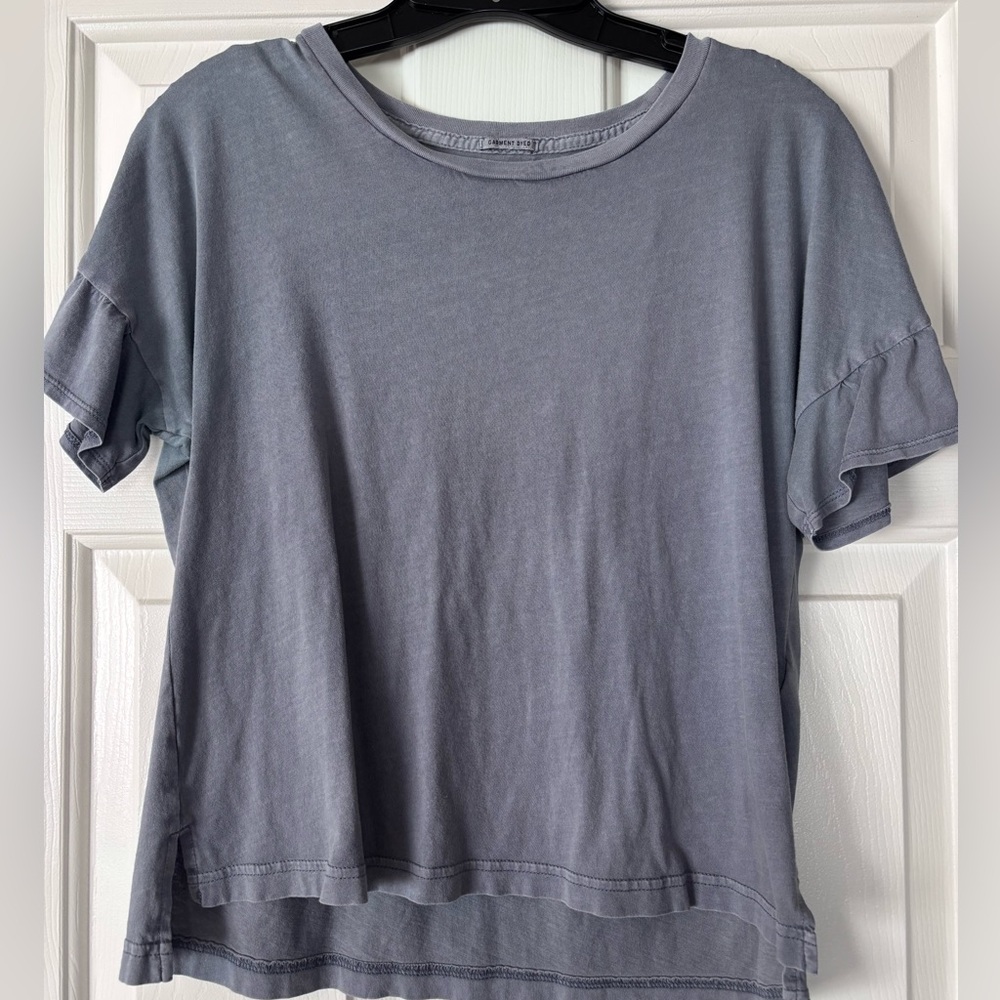Abercrombie & Fitch Relaxed Crew Tee in Faded Blue-Gray